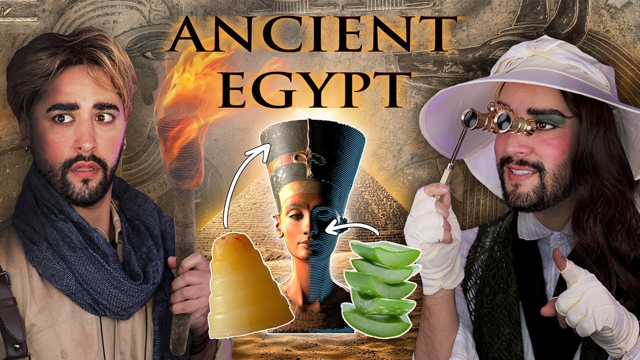 Ancient Egypt - Historically Accurate Skincare & Makeup Routine / Tutorial 💜🖤 The Welsh Twins