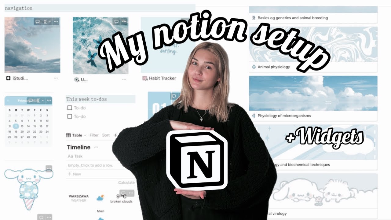 My notion setup 🤍+ super widgety