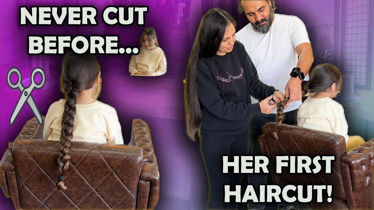 Her First Haircut Ever! 💇&zwj;♀️ 5-Year-Old Girl's Emotional Hair Transformation