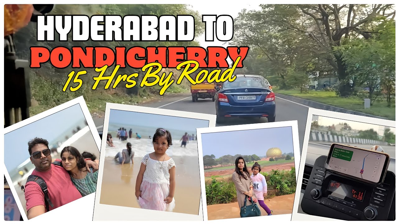 HYDERABAD TO PONDICHERRY BY ROAD | EP 4 | Road trip from Hyderabad | Hyderabad Travel Vlog #pondy