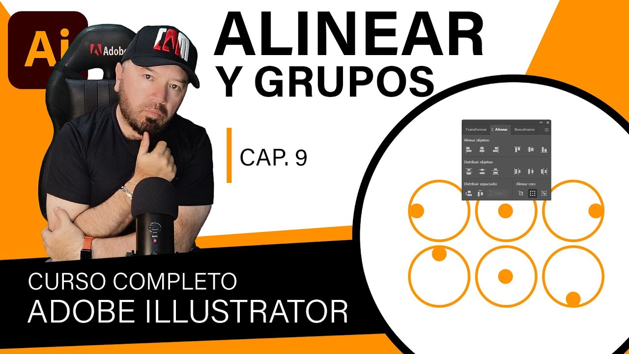 ILLUSTRATOR - Alinear, distribuir y grupos  - Ep 9 - Tutorial Illustrator