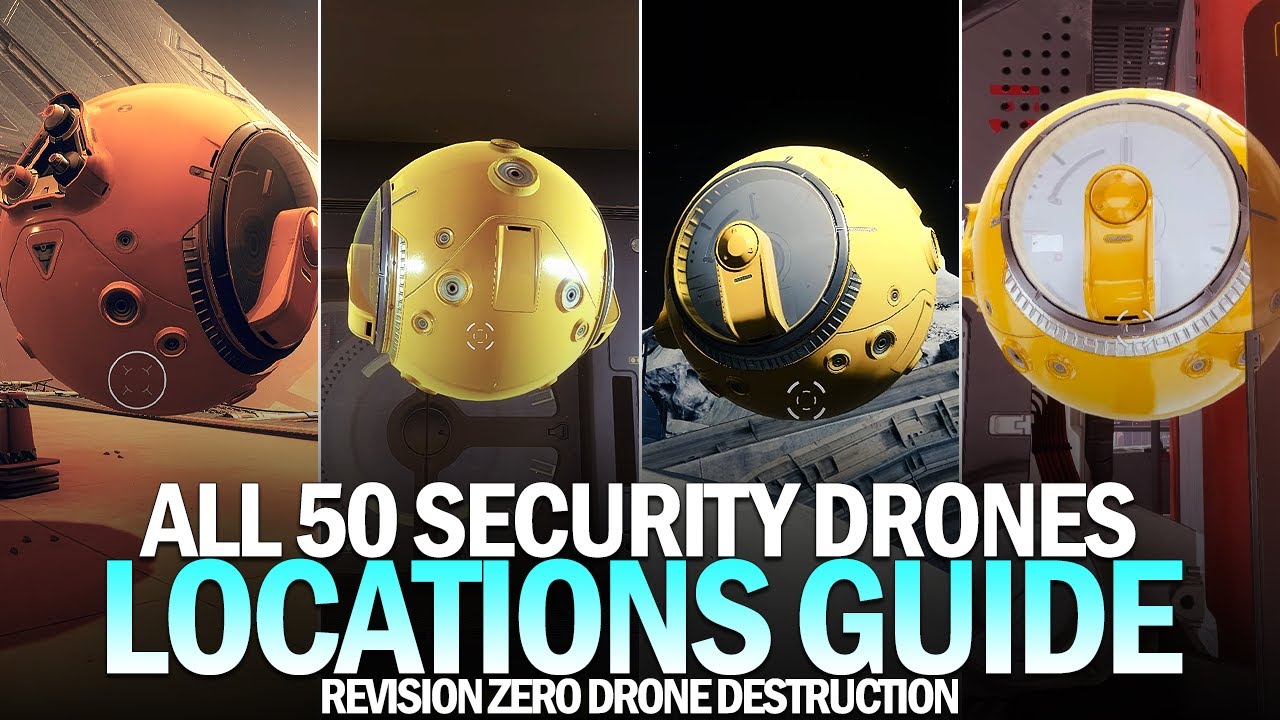 All 50 Security Drone Locations Guide (Drone Destruction Triumphs, Completion & Rewards) [Destiny 2]