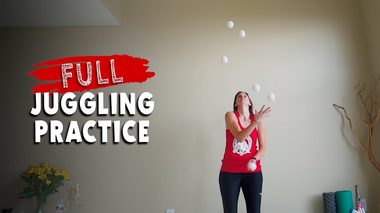 my first JUGGLING TRAINING in 5 months