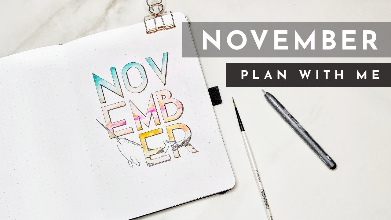 PLAN WITH ME Bullet Journal Setup | November 2020