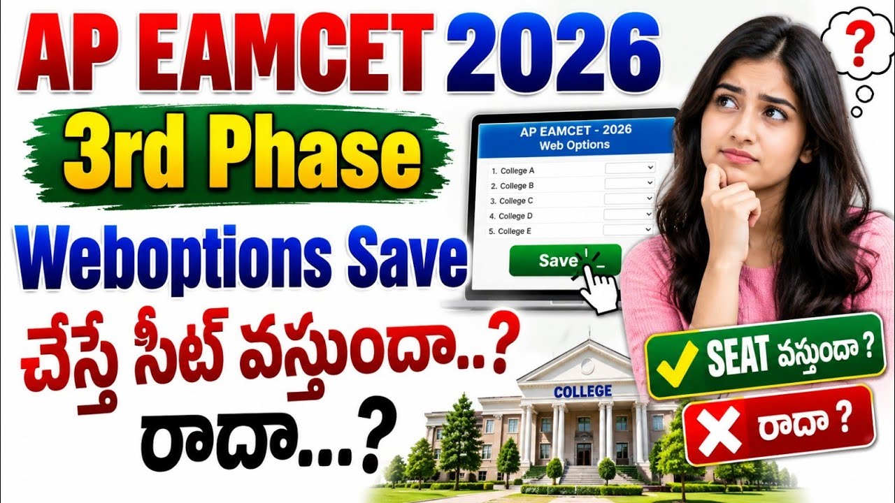 Ap eamcet 3rd phase seat allotment released | ap eamcet 2026 3rd phase seat allotment released 🥳