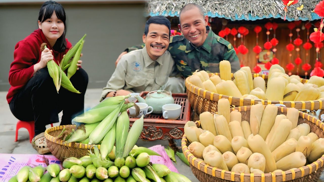First Days of Spring 2026: Uncle Mạnh Reunites with Grandpa’s Family – Joyful Corn Harvest