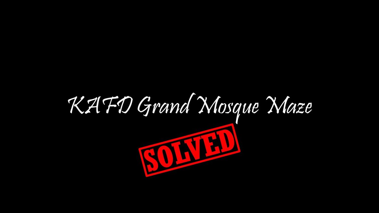 KAFD Grand Mosque Maze  One Minute Maze - SOLVED