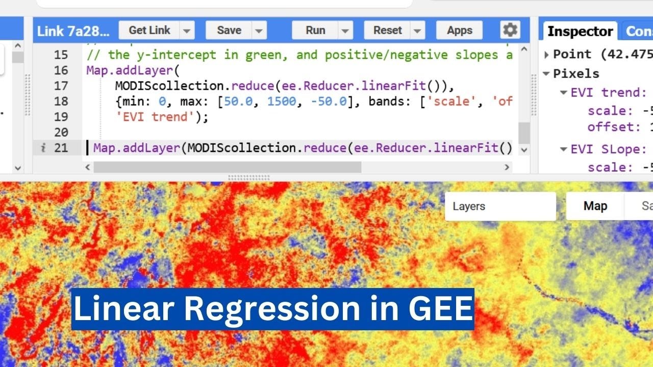 Linear Regression Analysis in Google Earth Engine (GEE)