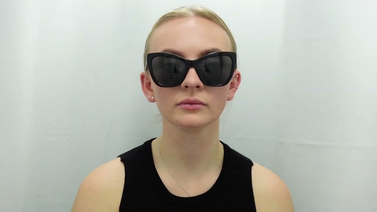 Woman model wearing Versace VE4417U GB1/87 Sunglasses
