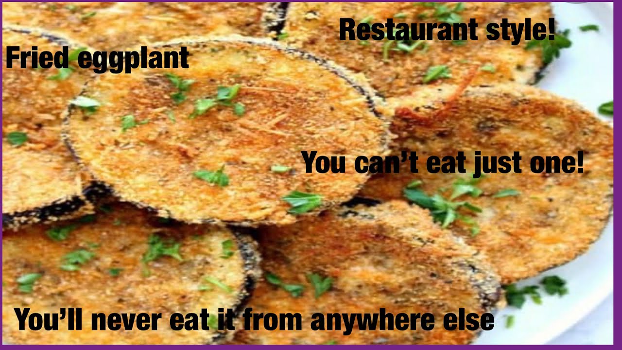How to Fry fried eggplant 🍆 best breaded eggplant you’ll ever taste. Secrets of the south!