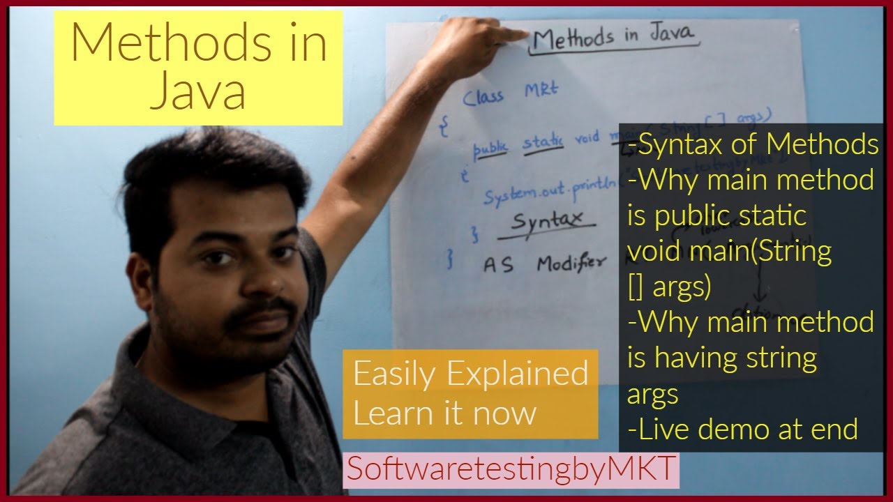 Methods in Java | What exactly is public static void main(String[] args) | Methods Definition