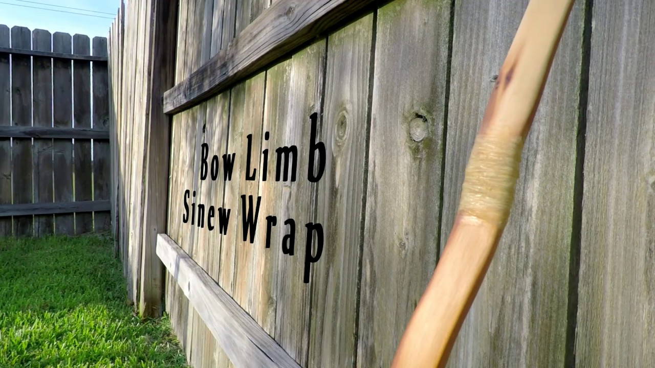 Wrapping a Bow Limb with Sinew