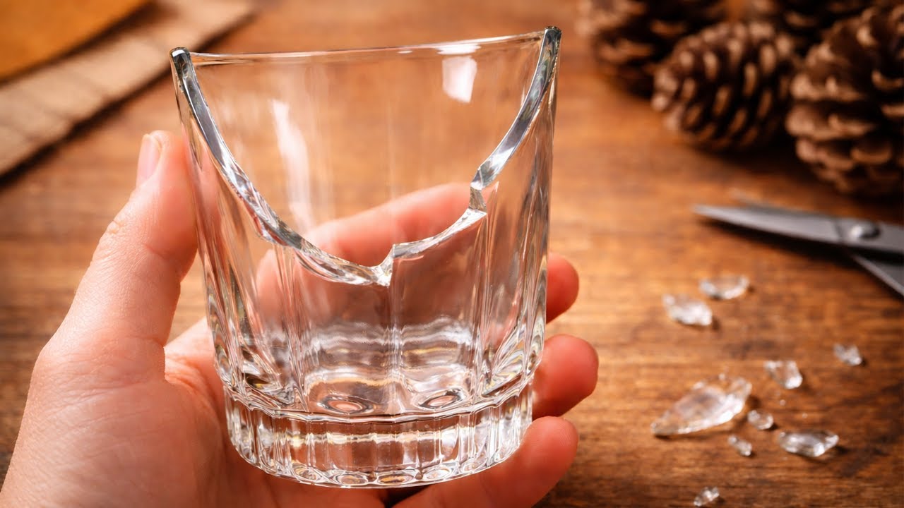 Don’t Throw Away That Broken Glass! 😱 Turn It Into Luxury Home Decor ✨ | Easy DIY Idea