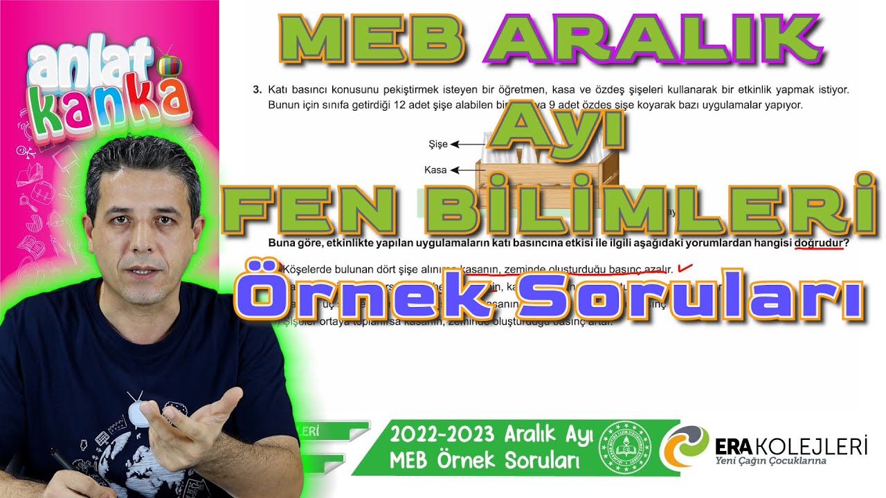 Aralık Ayı Örnek Sorular Fen Bilimleri LGS 2023