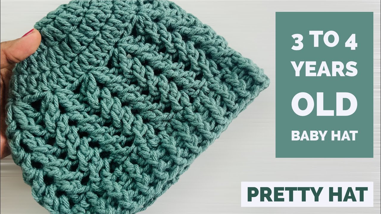 Crochet 3 to 4 years old unisex kids hat | #crochet | #crochetforbeginners | crochet boys hat