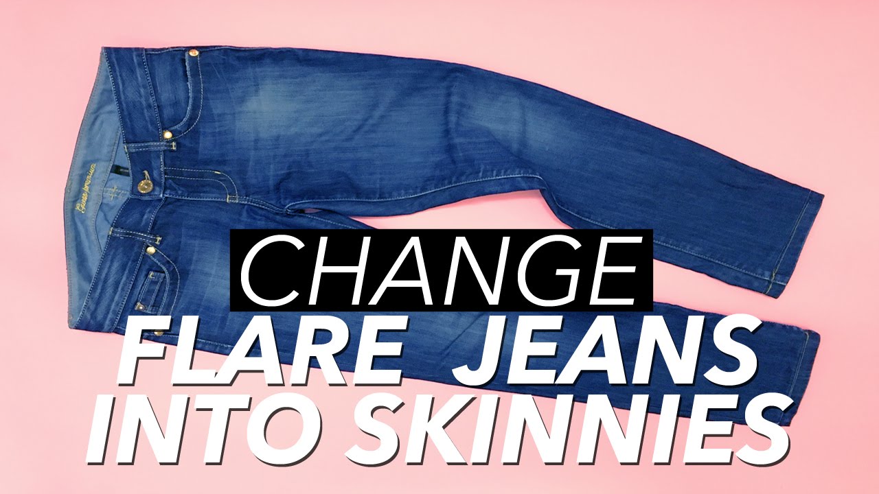 How to Make Skinny Jeans from Flare or Boot Cut Jeans | WITHWENDY