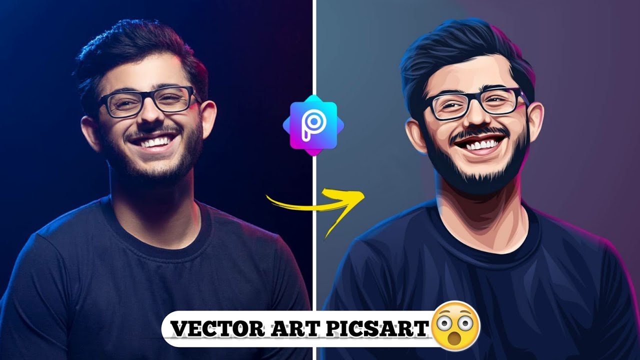 PicsArt Portrait Cartoon Photo Editing || Vector Art Photo Editing || Cartoon Portrait Editing