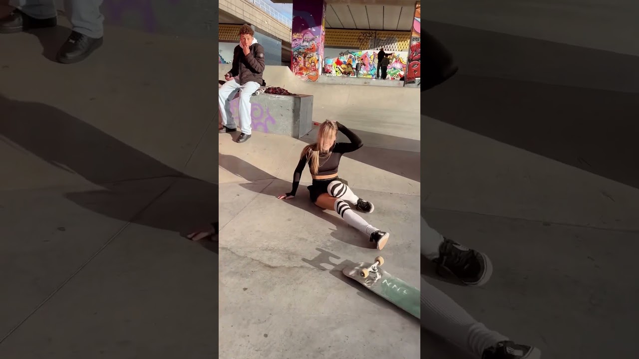 Wearing an invisible helmet y&rsquo;all (and sport pants ) #shorts #skateboarding #skatergirl