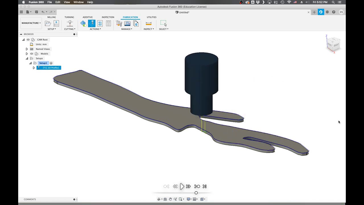 Fusion 360 — inserting .DXF and exporting .CNC file