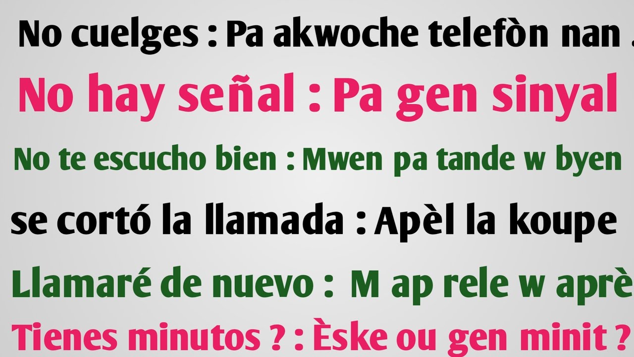 Kòman pou aprann pale an espanyòl ak yon moun epi tradwi an kreyòl 📲✍️📲