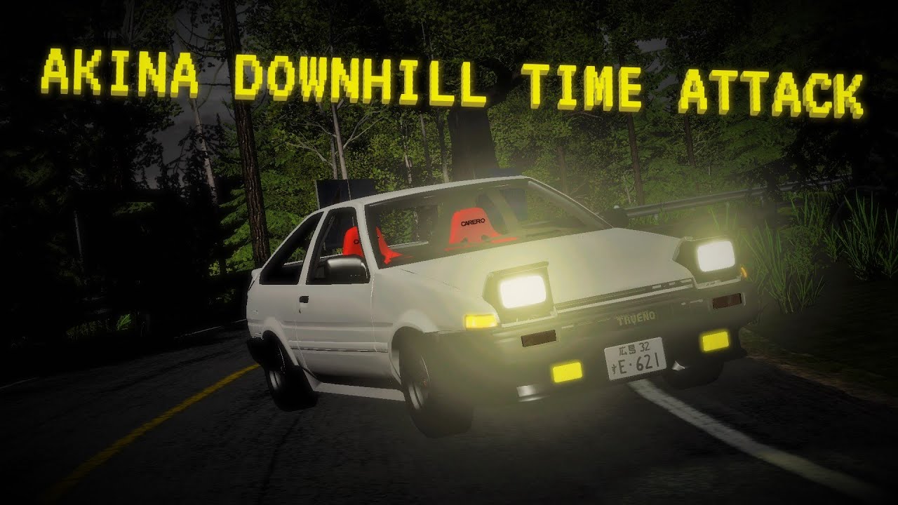 Akina Pass Downhill Time Attack with AE86!