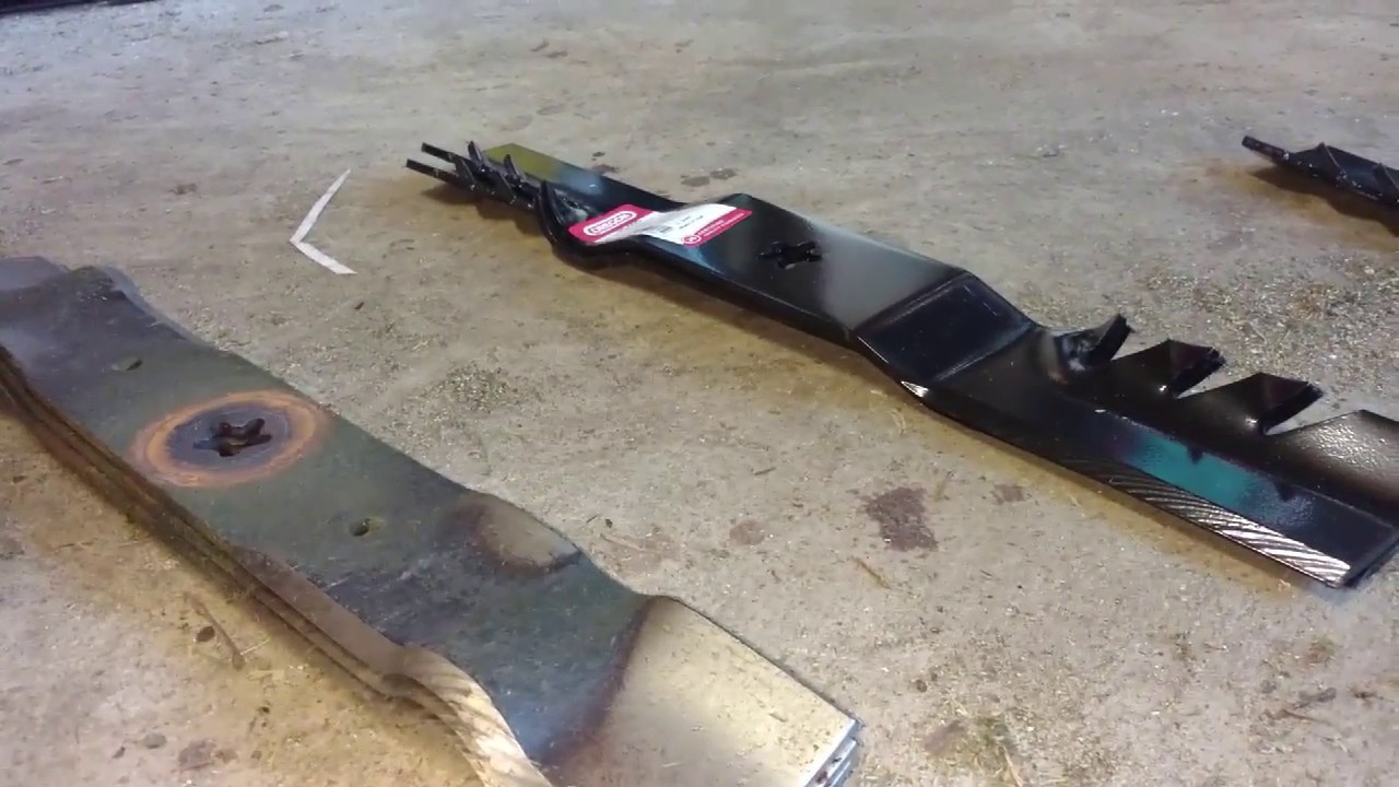 Swapping to Gator blades on my Husqvarna