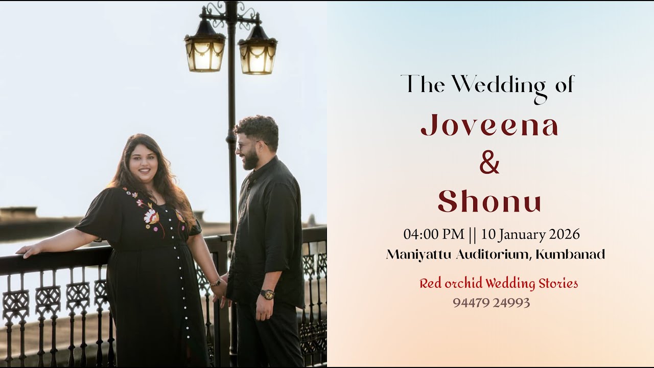 THE WEDDING OF JOVEENA & SHONU || LIVE STREAMING || 10/01/2026 || Redorchid Wedding Stories