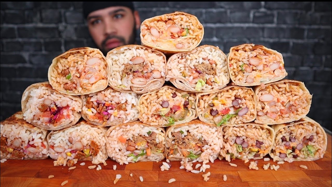 ASMR EATING A COUPLE BURRITOS MUKBANG