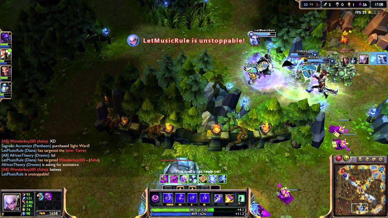 Way Out of Bronze V: Diana Ranked Match #1