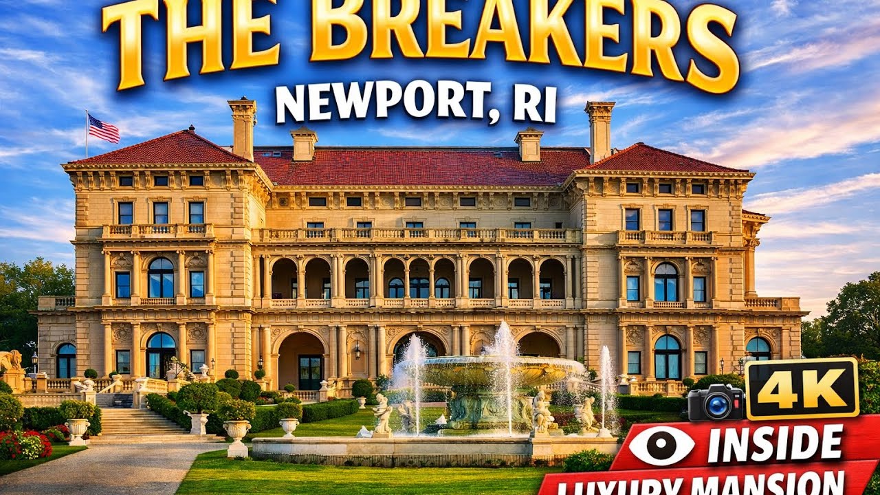 Walking Through The Breakers Mansion/Newport RI in 4K.