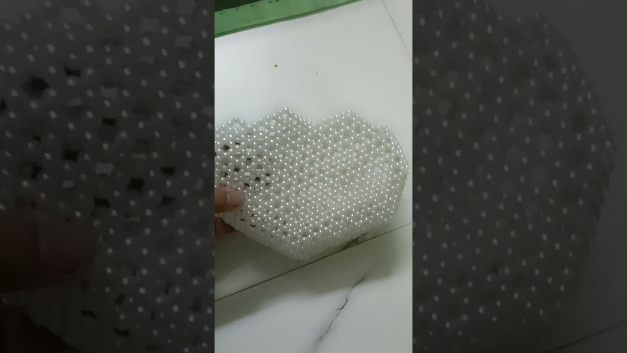 Beaded bage making tutorial #pearlaccessories #howtomakepearlearrings @Sairanum