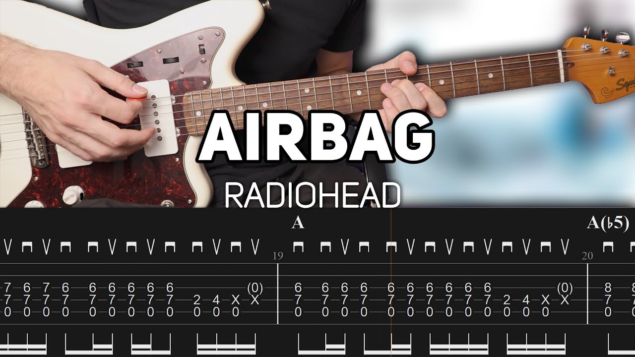 Radiohead - Airbag (Guitar lessons with TAB)