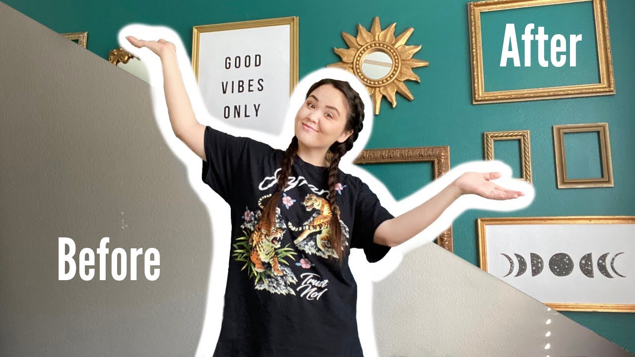 DIY BOHEMIAN Inspired GOLD & TEAL Gallery Wall | 3 Affordable DIY WALL ART ( Part 2)