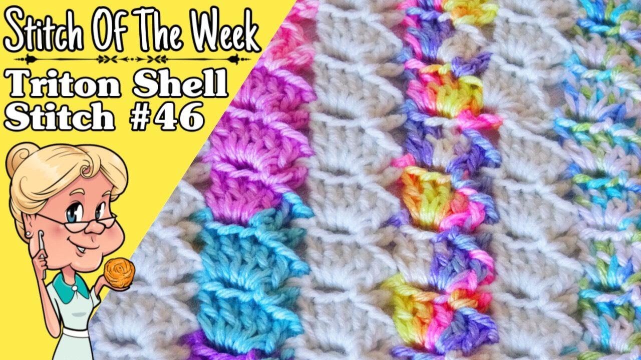 Stitch of the Week #46 Triton Shell Stitch - Mile a Minute join as you go - Tutorial