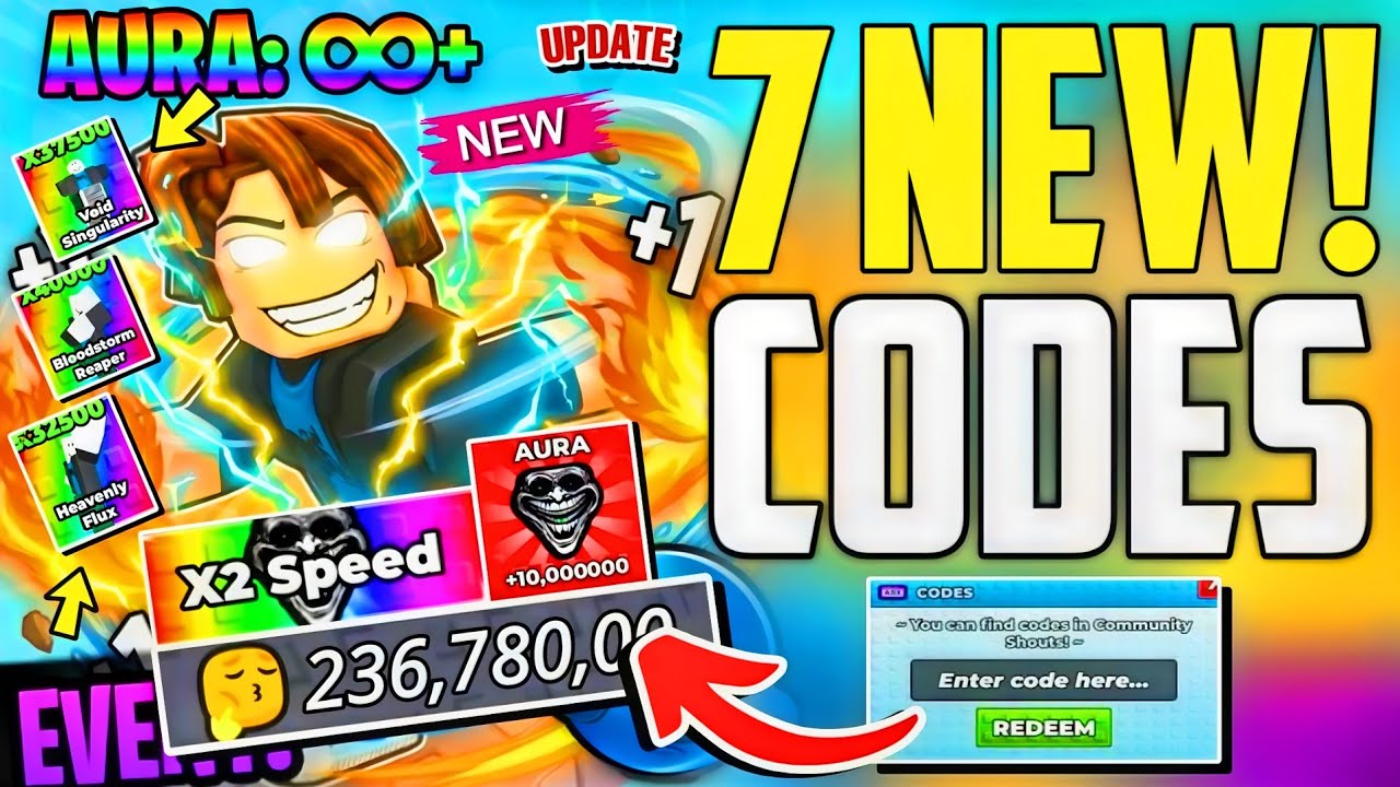 ⚠️UPDATE 7!⚡[CODES]⚠️+1 AURA SPEED ESCAPE ROBLOX CODES 2026 - +1 ASE CODES