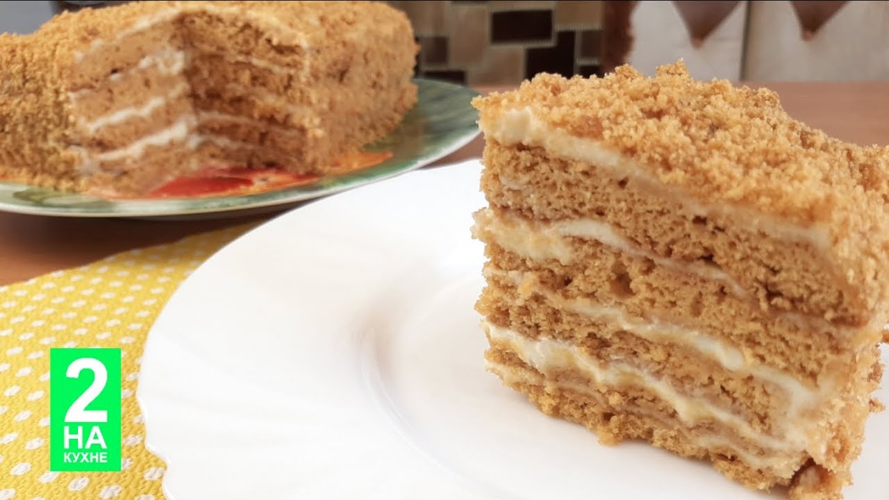 МЕДОВИК ЗА 30 МИНУТ БЕЗ РАСКАТКИ КОРЖЕЙ | HONEY CAKE IN 30 MINUTES WITHOUT RISKING SCRUBS