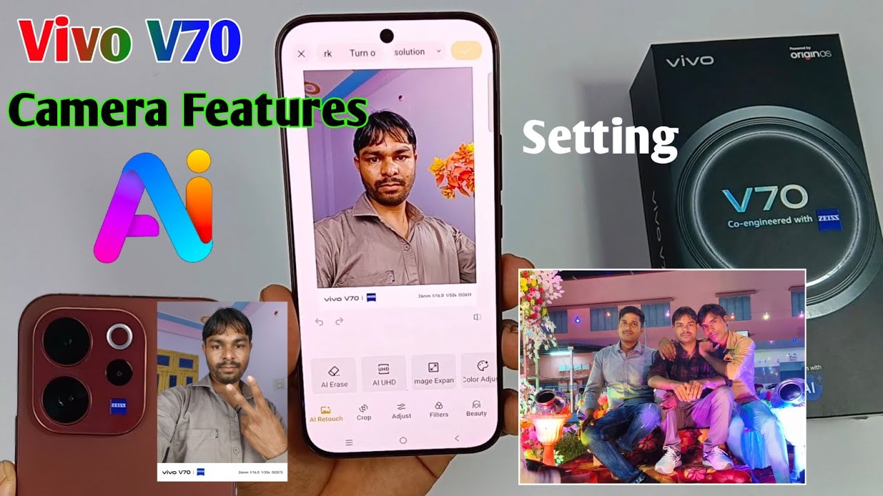 Vivo V70 Camera Settings / vivo v70 camera features / vivo v70 camera ai features