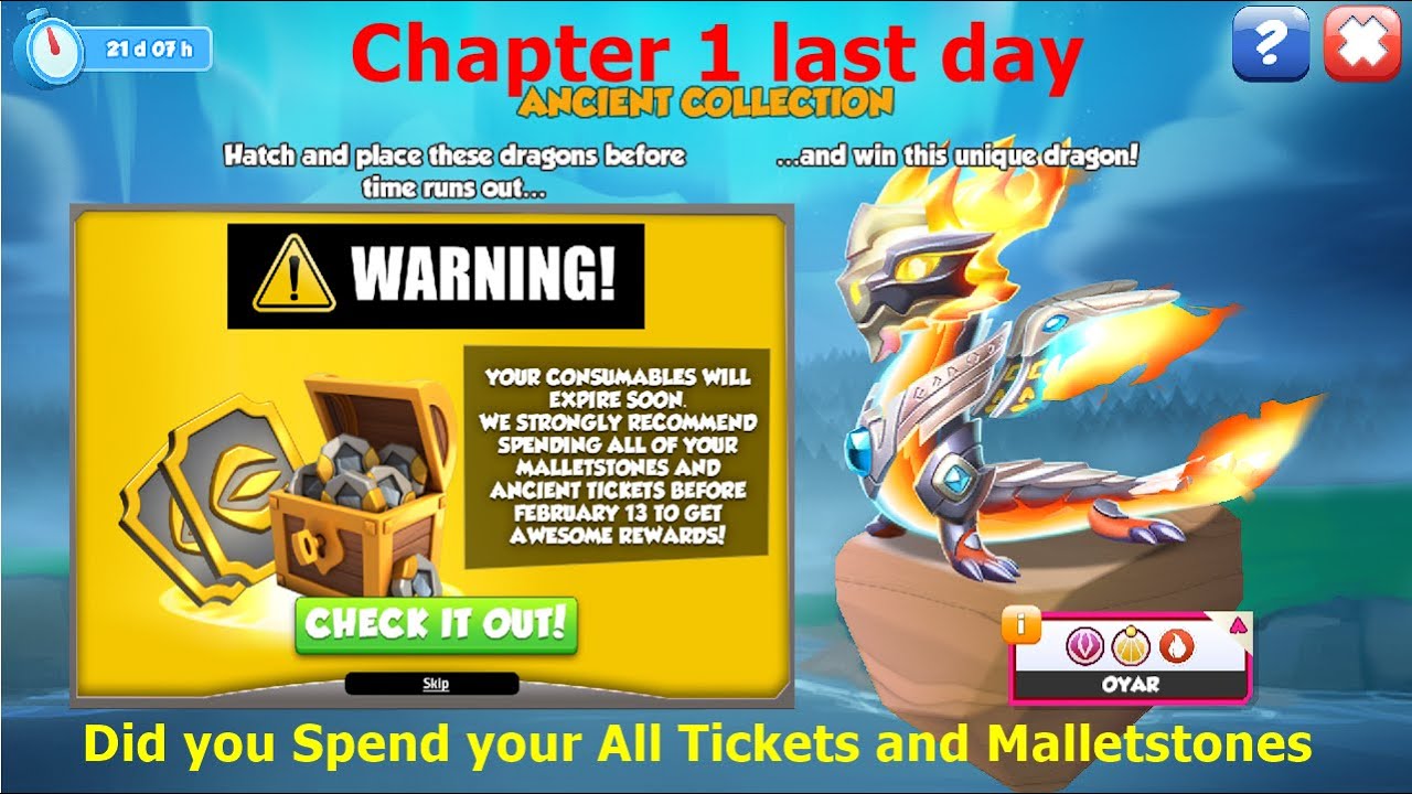 Did you Spend your All Tickets and Malletstones | Oyar Return Ancient event Last Day Chapter one