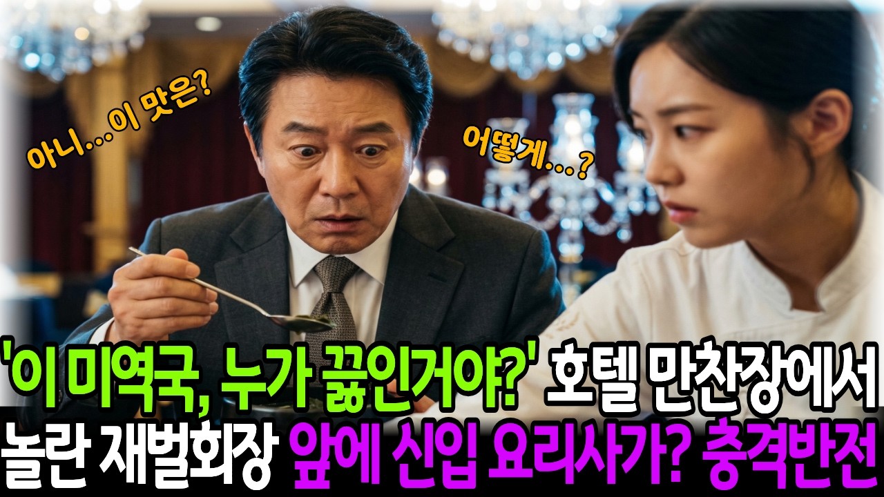 29세 신입 요리사의 사연 깊은 미역국 한 그릇! 호텔 만찬장에서 밝혀진 재벌회장 핏줄의 충격적 진실! #충격반전 #반전사연 #사이다사연 #음모론 #재산갈등 #오디오북