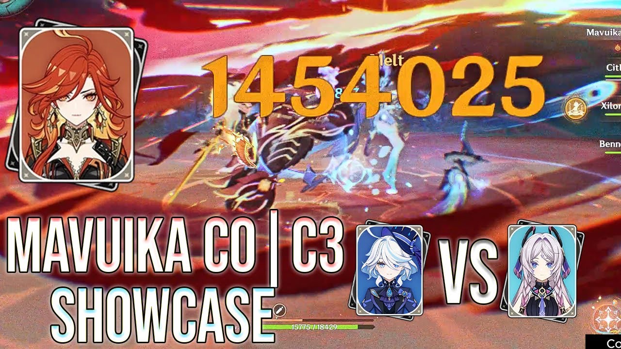 Showcase Pyro Archon Mavuika C0 | C6 Furina & Citlali | Comparison | 5.3 Genshin impact