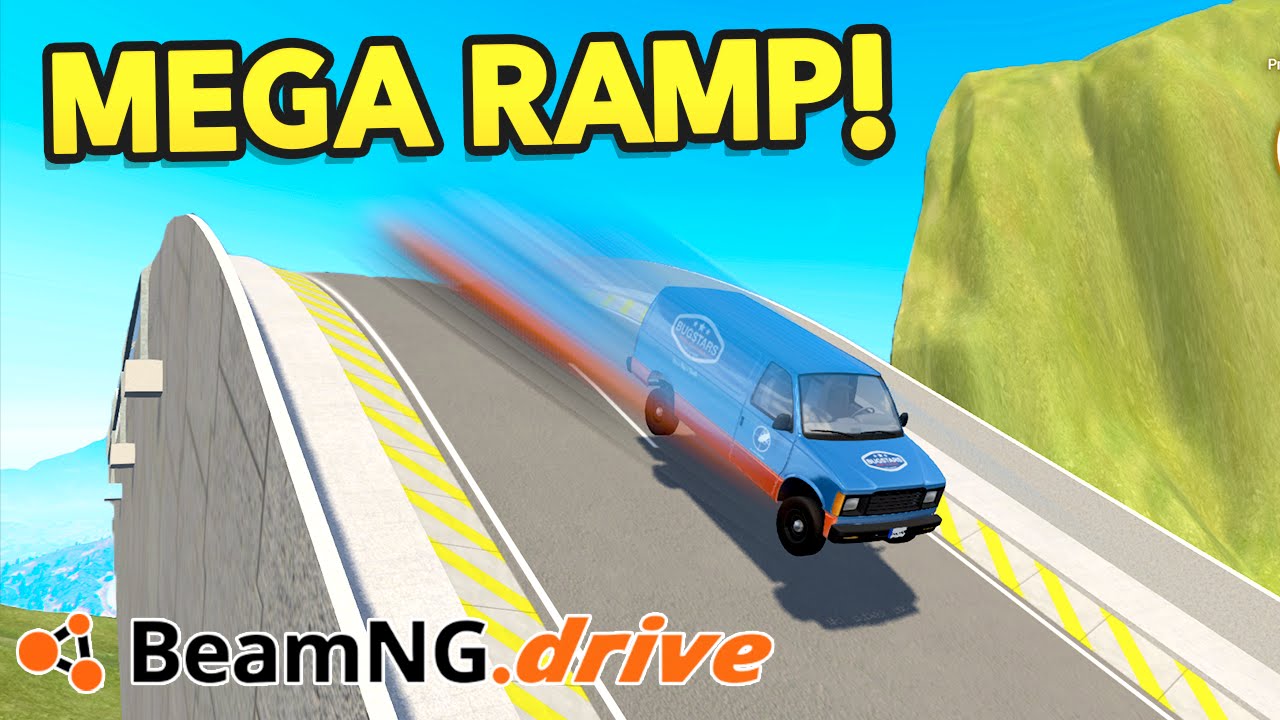 BeamNG Drive Creations : BIGGEST RAMP!! (BeamNG Drive Crashes)