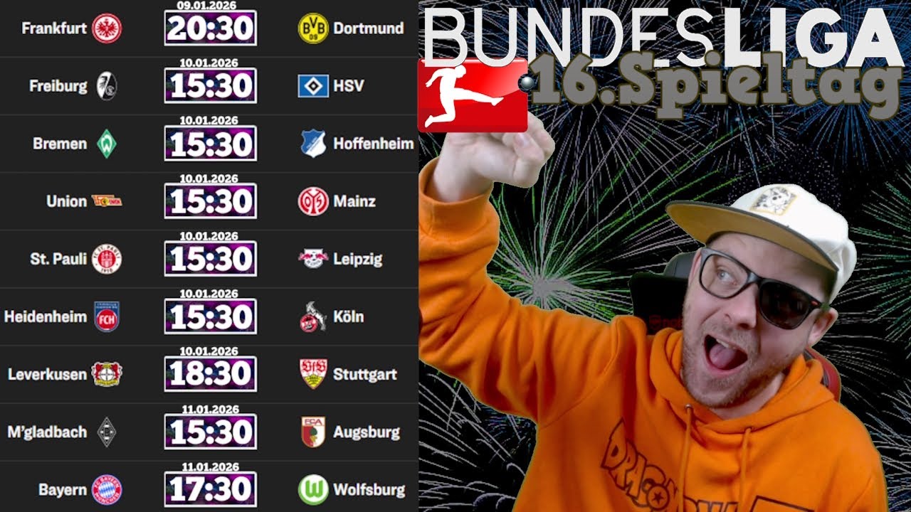 Meine #Predictions zum 16. Bundesliga-Spieltag (2025/26)