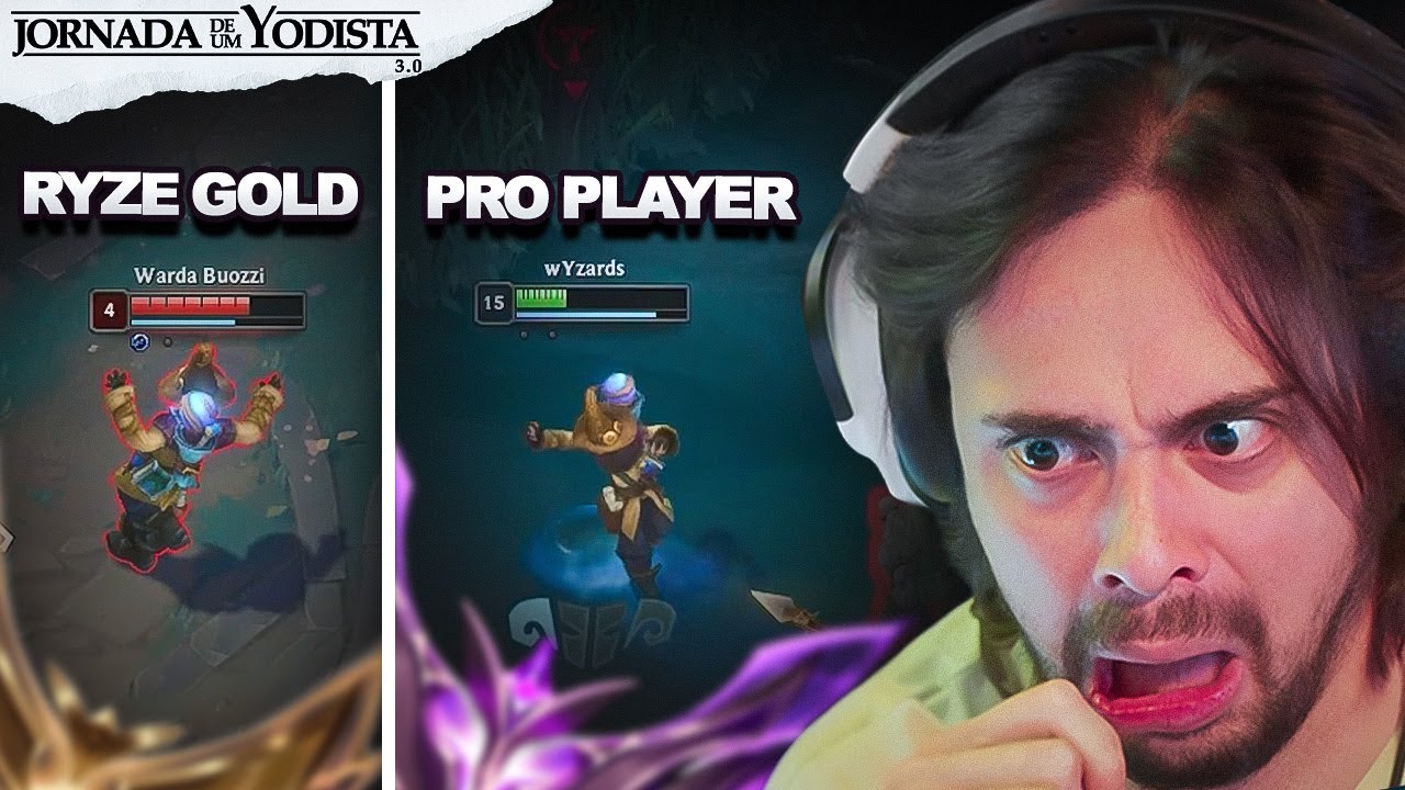 A DIFERENÇA ENTRE UM RYZE GOLD E UM RYZE DE PRO PLAYER! - JORNADA DE UM YODISTA 3.0 (EP 07)