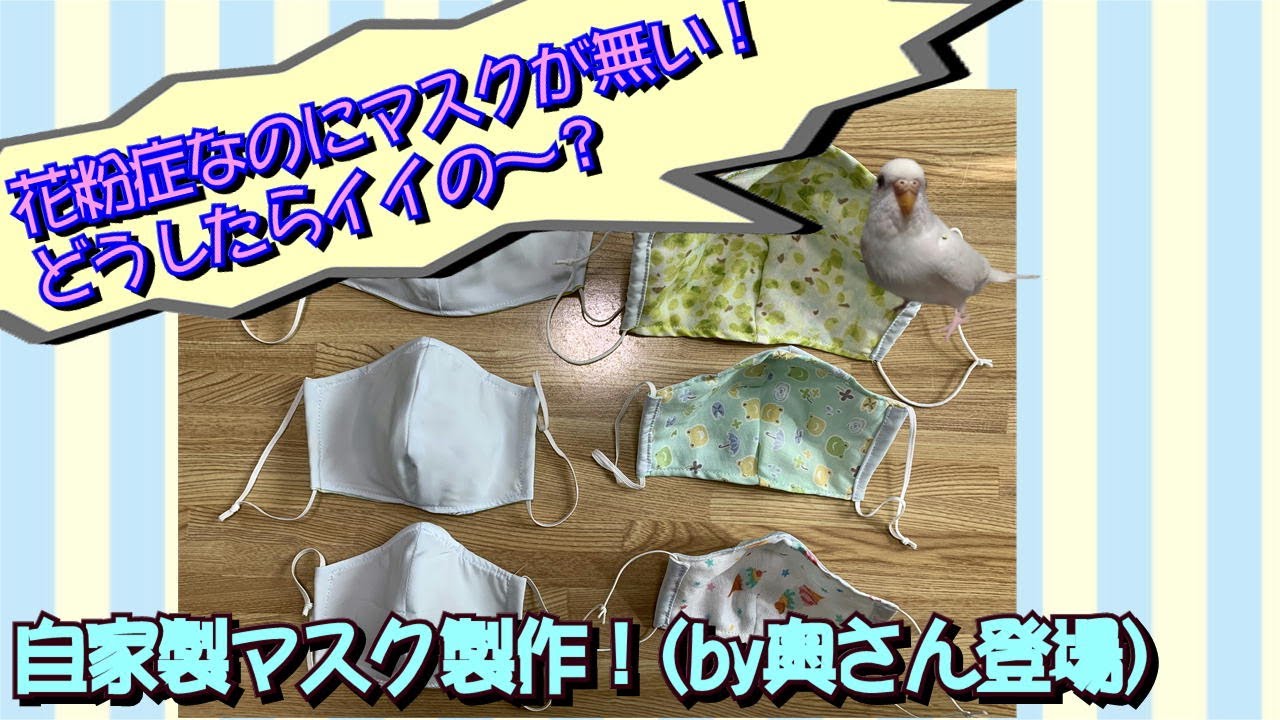 手作りマスクに挑戦してみた。　作り方も判りやすく編集したよ。
