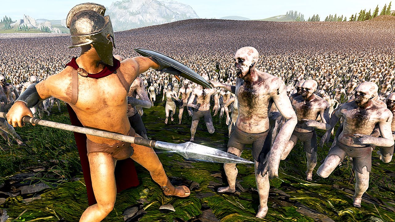 10 МИЛЛИОНОВ ЗОМБИ сражаются со спартанской армией — Ultimate Epic Battle Simulator 2