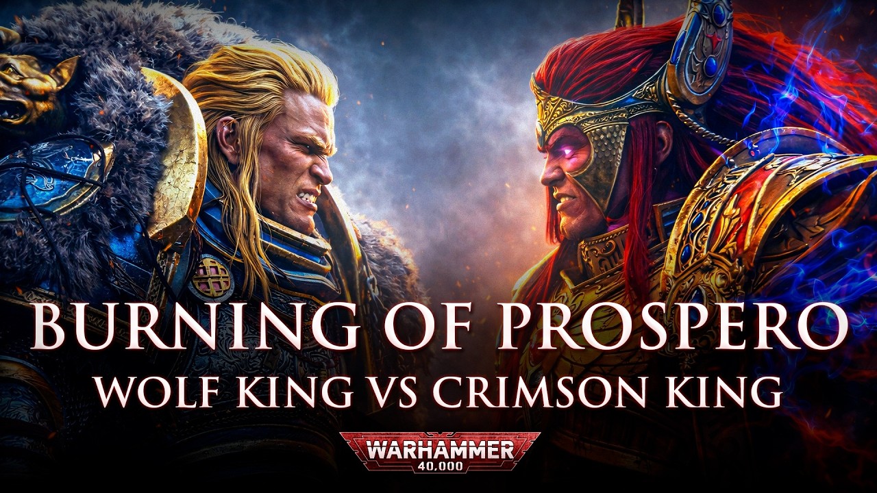 Burning of Prospero: Wolf King vs Crimson King | Warhammer 40k Lore