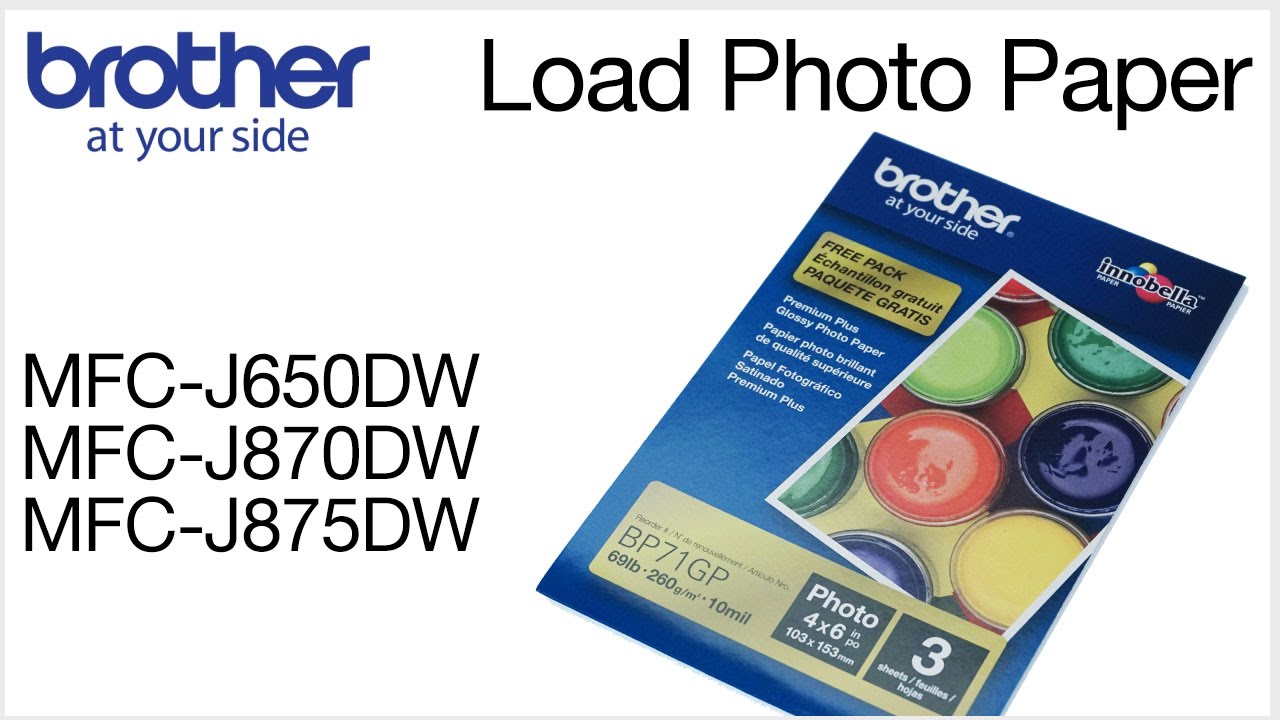 Loading photo paper into the Brother MFCJ870DW