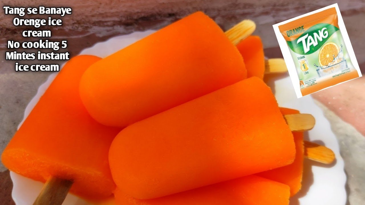 orange ice cream recipe |5 minutes instent icecream |orange icecream