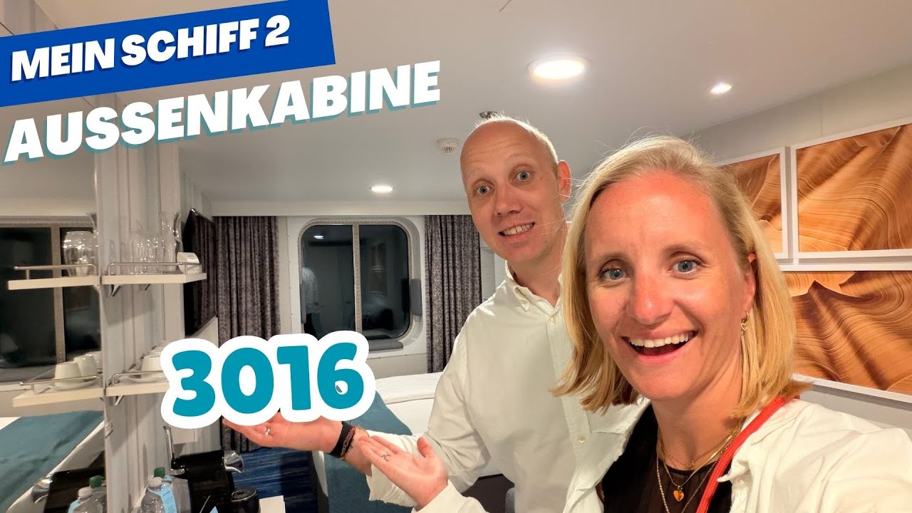 TUI Cruises | Mein Schiff 2 | Kabinentour | Außenkabine + Kinderbett | Deck 3