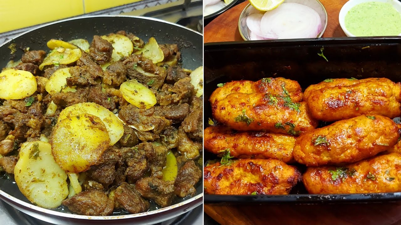 Ramzan Special Chicken Seekh Kabab & Tala Huwa Aloo Gosht |Chicken Seekh Kabab |Tala huwa Aloo Gosht
